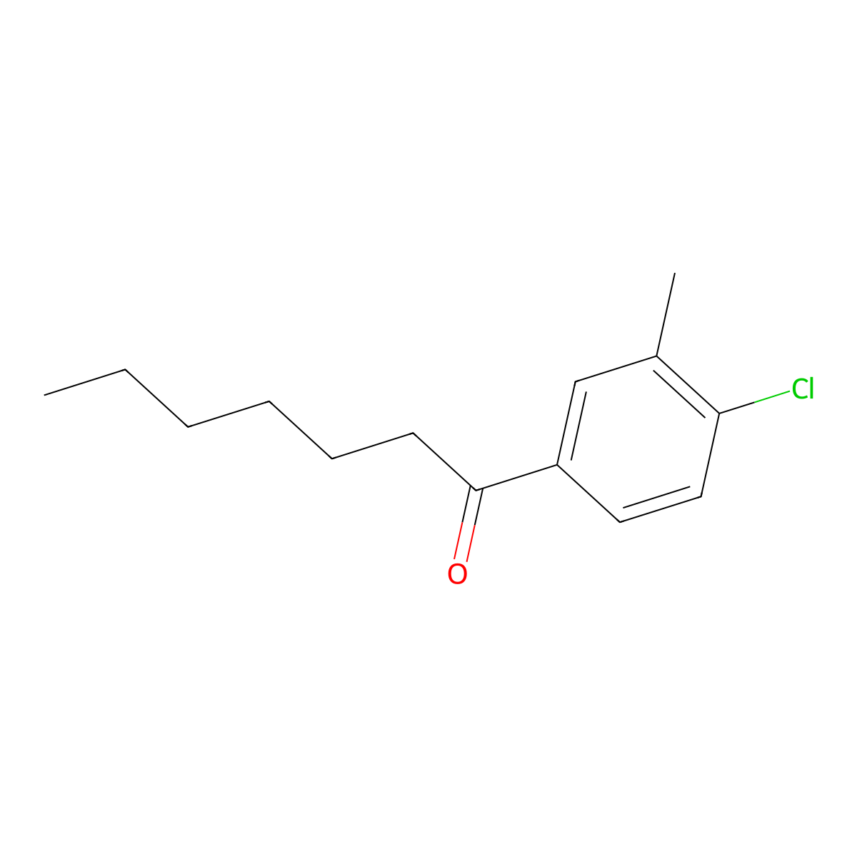 1-(4-Chloro-3-methylphenyl)heptan-1-one molecular structure, CAS 1352211-37-0