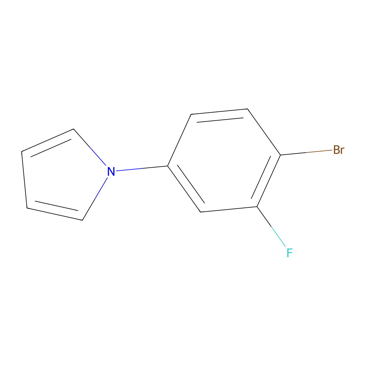 1-(4-Bromo-3-fluorophenyl)-1H-pyrrole molecular structure, CAS 1352213-98-9