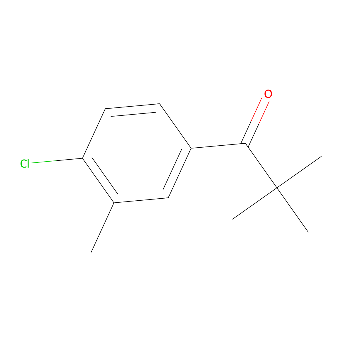 1-(4-Chloro-3-methylphenyl)-2,2-dimethyl-1-propanone molecular structure, CAS 1352214-02-8