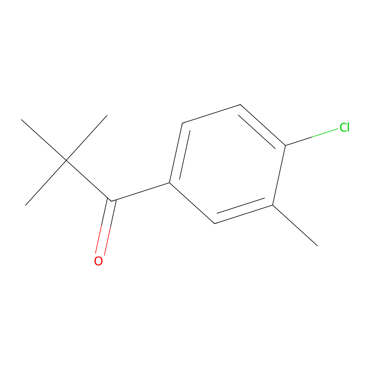 1-(4-Chloro-3-methylphenyl)-2,2-dimethyl-1-propanone molecular structure, CAS 1352214-02-8