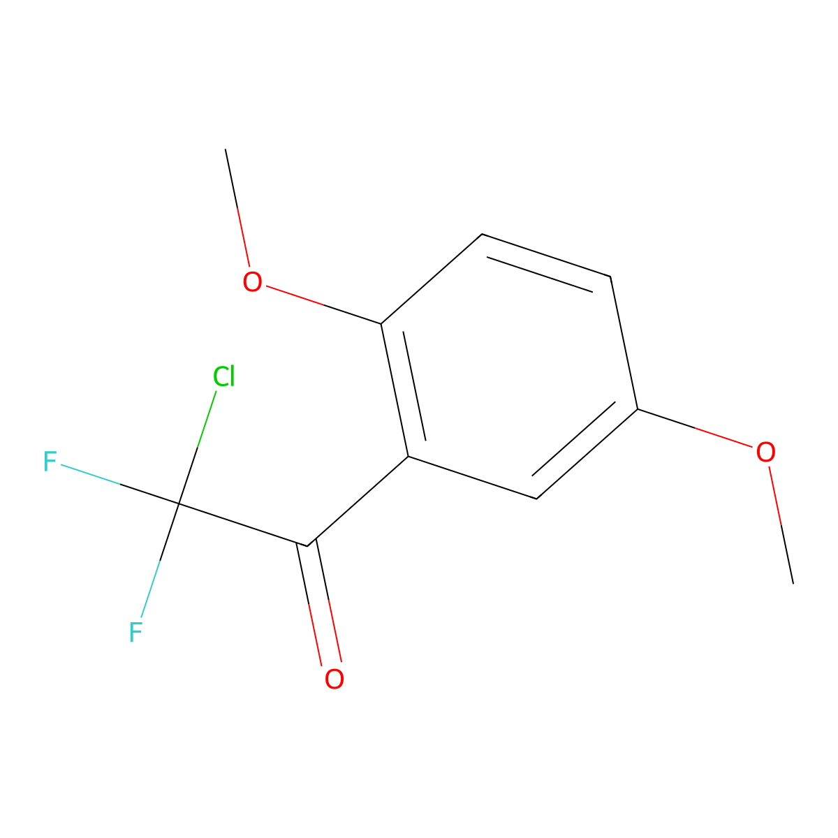 2-Chloro-1-(2,5-dimethoxyphenyl)-2,2-difluoroethanone molecular structure, CAS 1352214-10-8