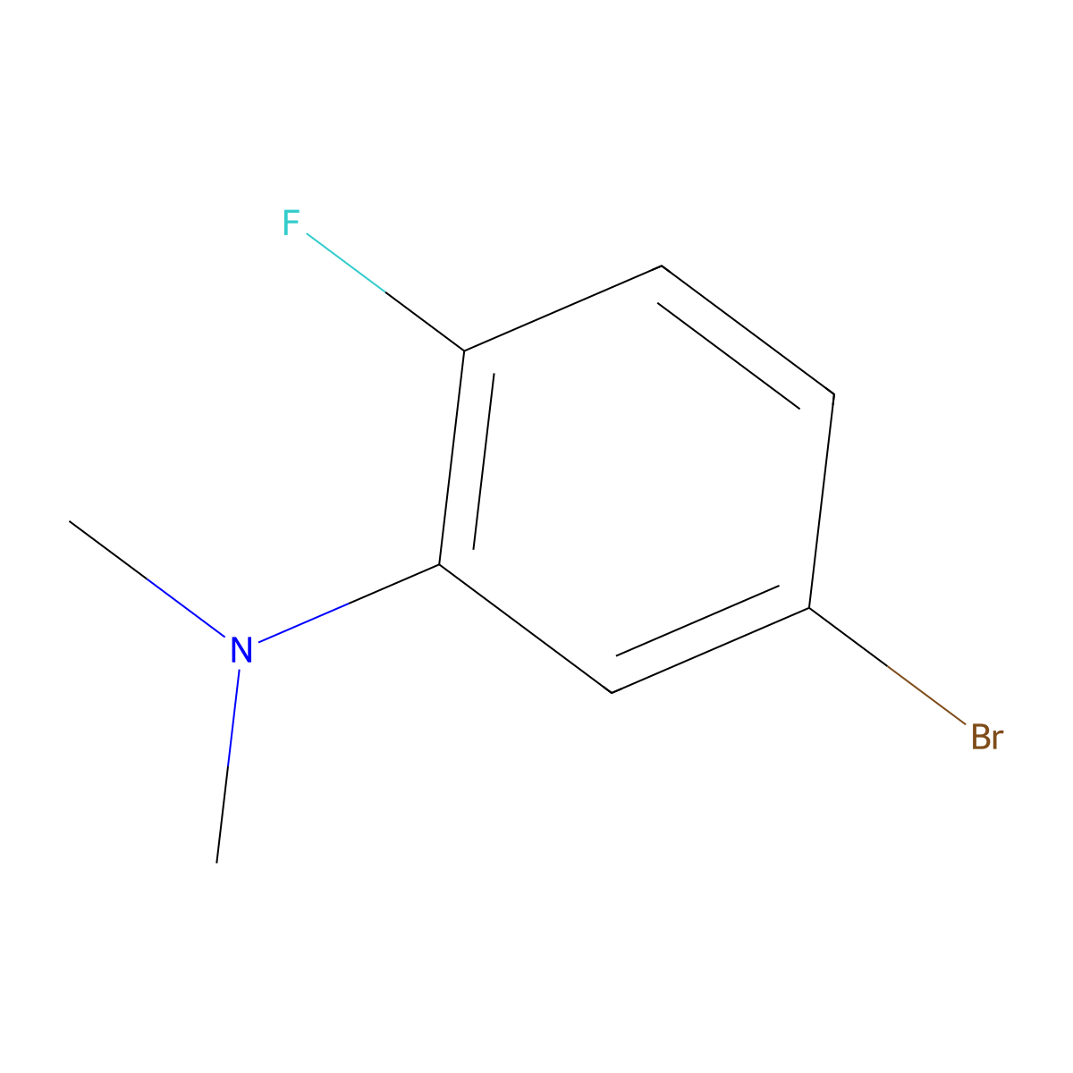 5-Bromo-2-fluoro-N,N-dimethylaniline molecular structure, CAS 1352214-46-0