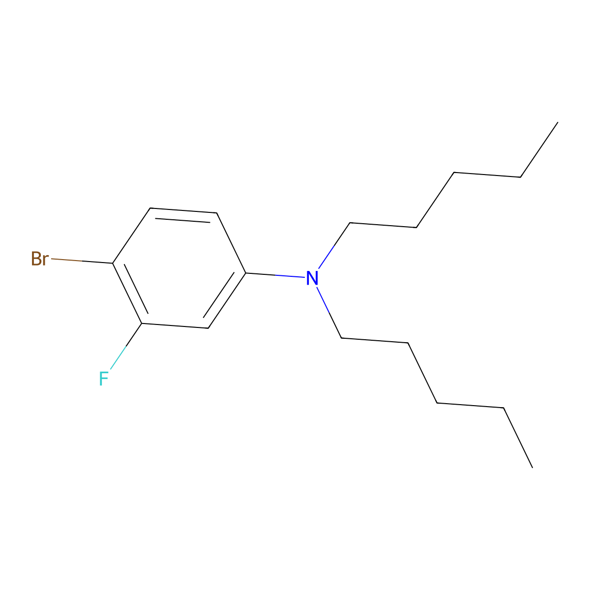 4-Bromo-3-fluoro-N,N-dipentylaniline molecular structure, CAS 1352214-68-6