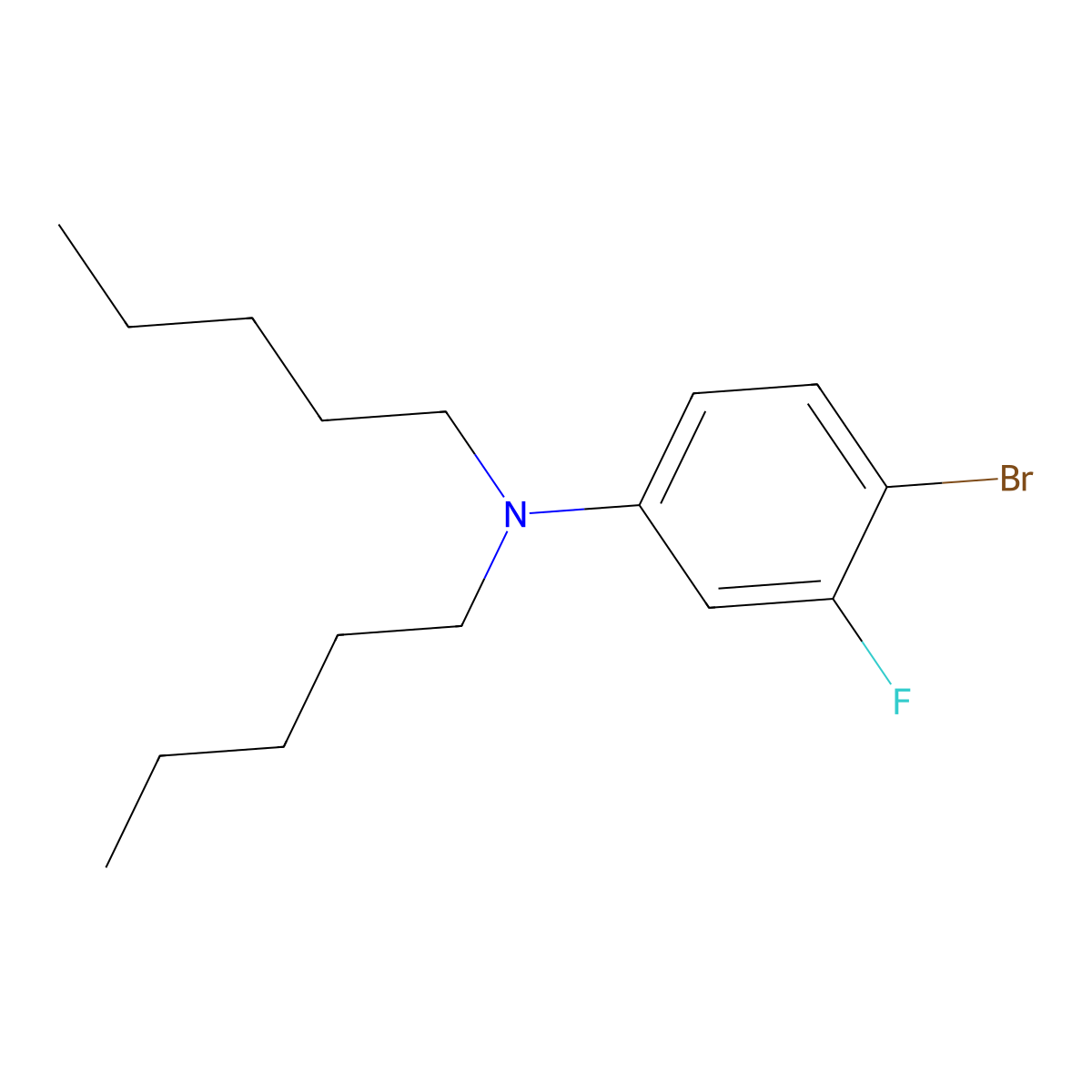 4-Bromo-3-fluoro-N,N-dipentylaniline molecular structure, CAS 1352214-68-6