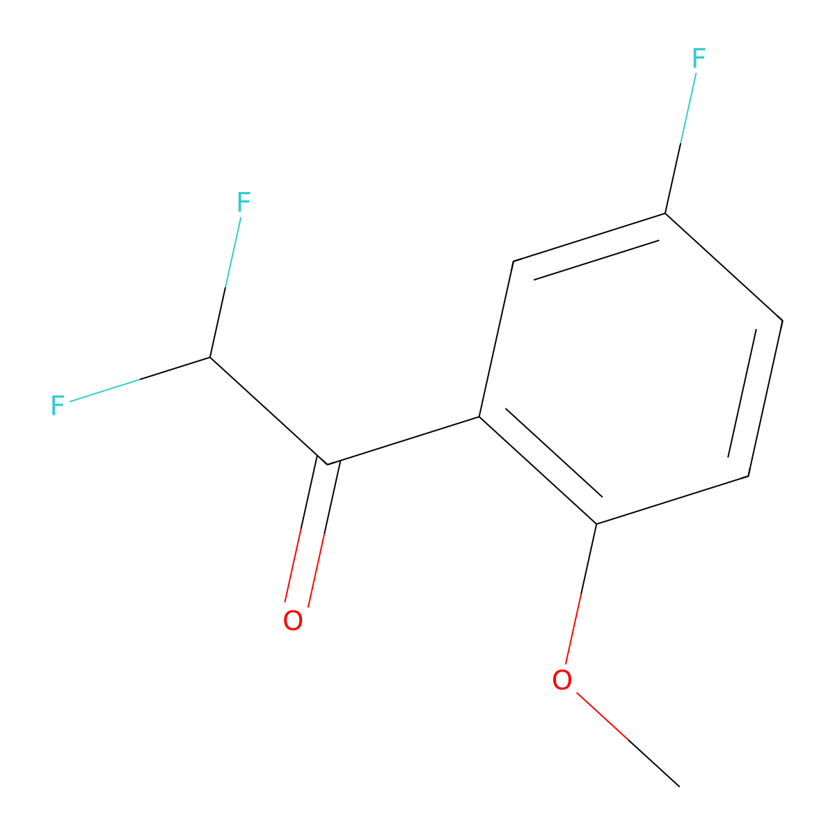 2,2-Difluoro-1-(5-fluoro-2-methoxyphenyl)ethanone molecular structure, CAS 1352214-92-6