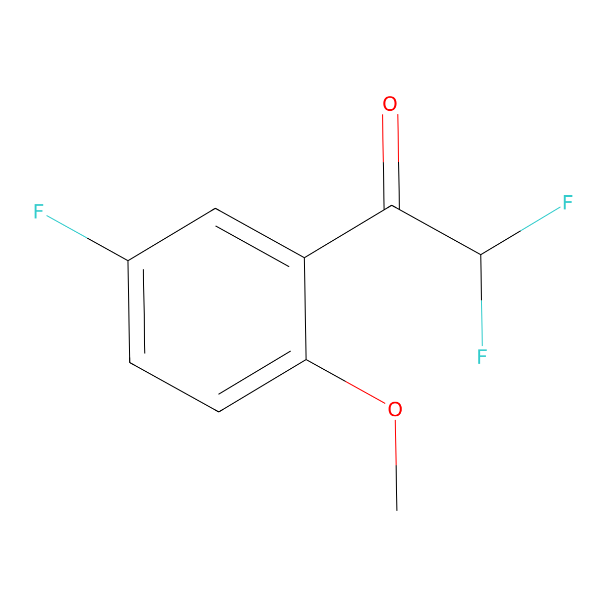 2,2-Difluoro-1-(5-fluoro-2-methoxyphenyl)ethanone molecular structure, CAS 1352214-92-6