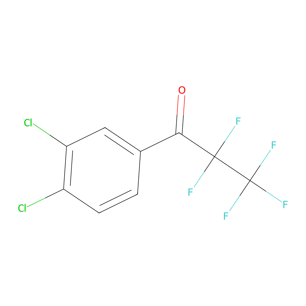 3',4'-Dichloro-2,2,3,3,3-pentafluoropropiophenone molecular structure, CAS 1352215-01-0