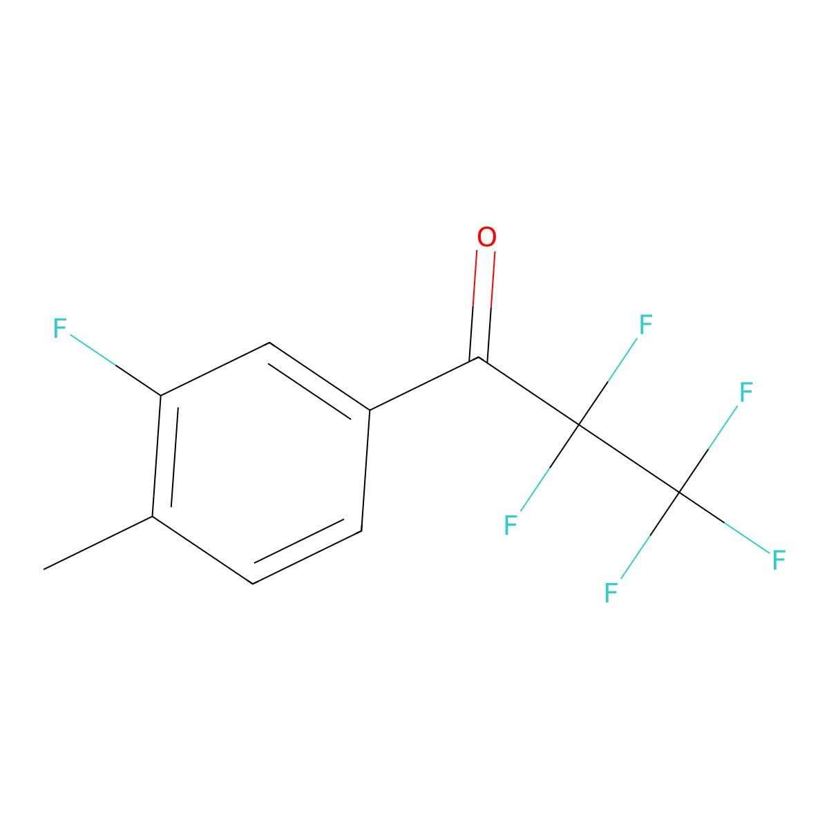2,2,3,3,3-Pentafluoro-1-(3-fluoro-4-methylphenyl)propan-1-one molecular structure, CAS 1352215-12-3