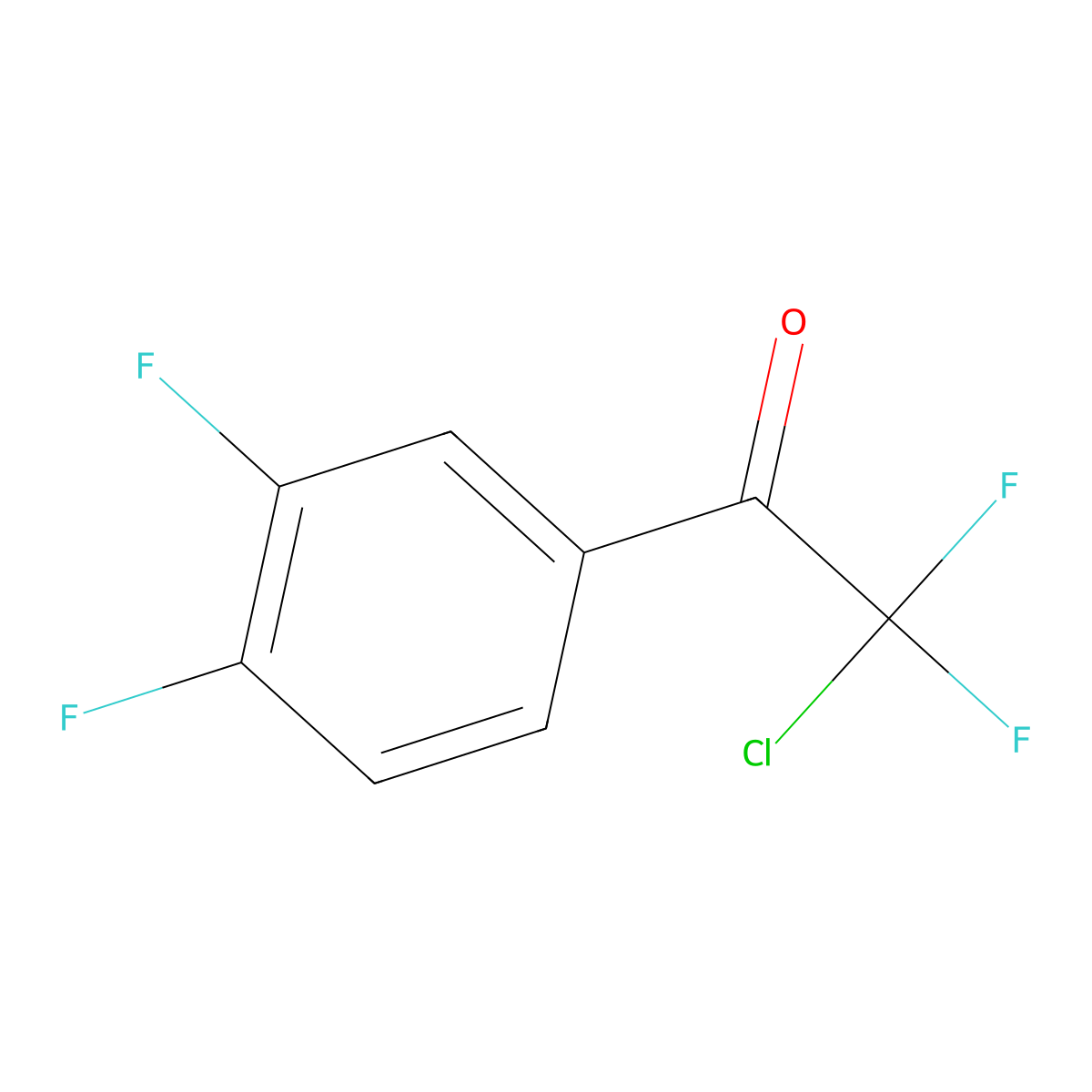 2-Chloro-1-(3,4-difluorophenyl)-2,2-difluoroethanone molecular structure, CAS 1352215-14-5