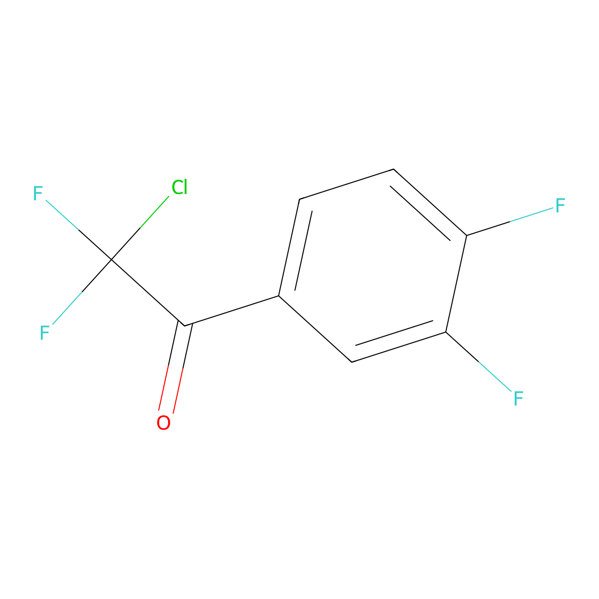 2-Chloro-1-(3,4-difluorophenyl)-2,2-difluoroethanone molecular structure, CAS 1352215-14-5
