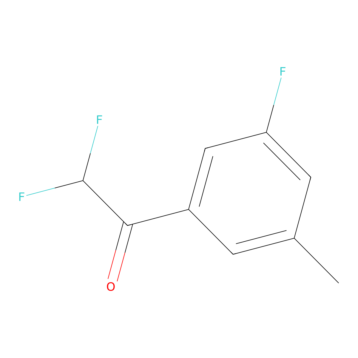 2,2-Difluoro-1-(3-fluoro-5-methylphenyl)ethanone molecular structure, CAS 1352215-18-9