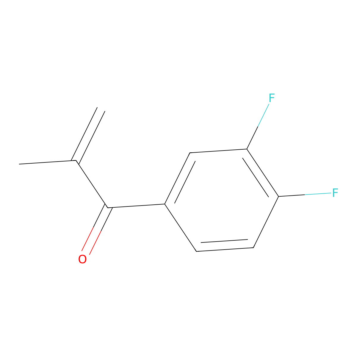 1-(3,4-Difluorophenyl)-2-methyl-2-propenone molecular structure, CAS 1352215-21-4