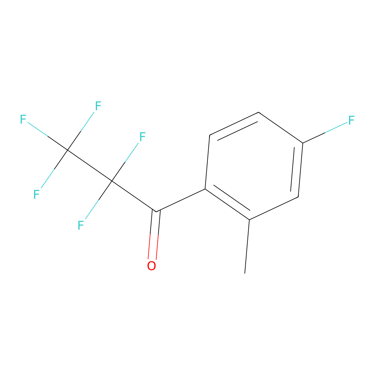 2'-Methyl-2,2,3,3,3,4'-hexafluoropropiophenone molecular structure, CAS 1352215-33-8