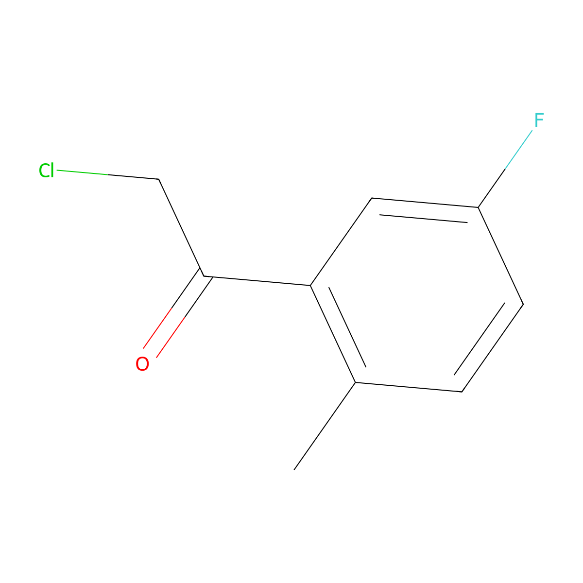 2-Chloro-1-(5-fluoro-2-methylphenyl)ethanone molecular structure, CAS 1352215-38-3