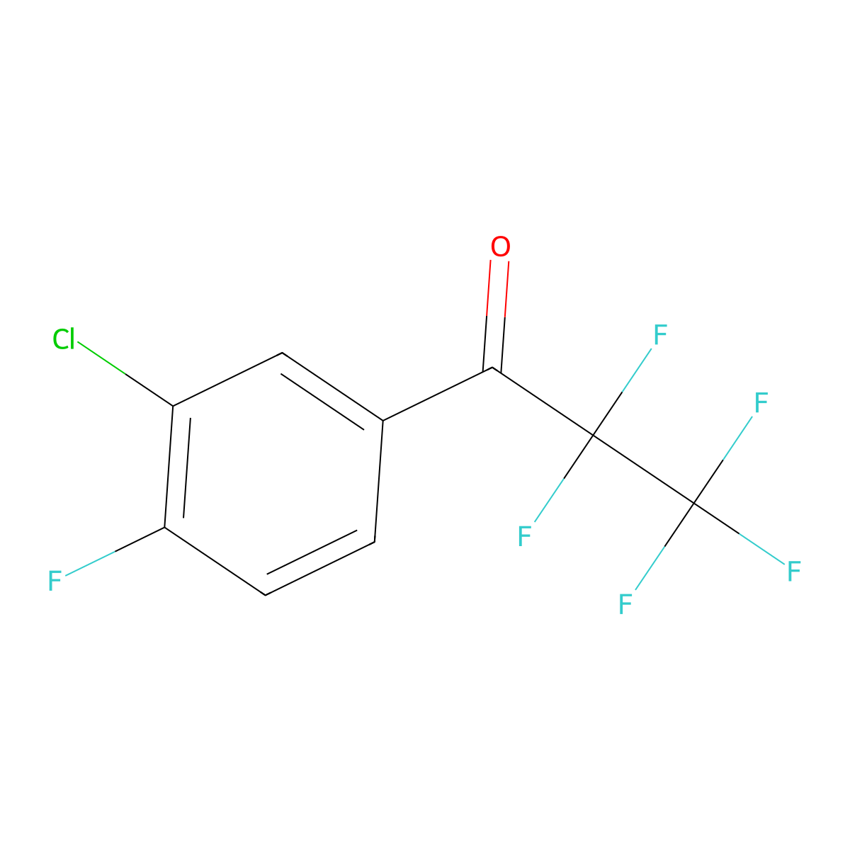 3'-Chloro-2,2,3,3,3,4'-hexafluoropropiophenone molecular structure, CAS 1352215-62-3