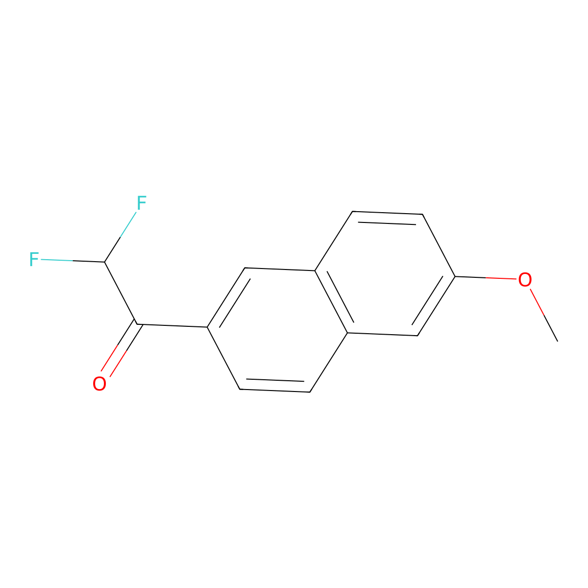 2,2-Difluoro-1-(6-methoxynaphthalen-2-yl)ethanone molecular structure, CAS 1352215-91-8