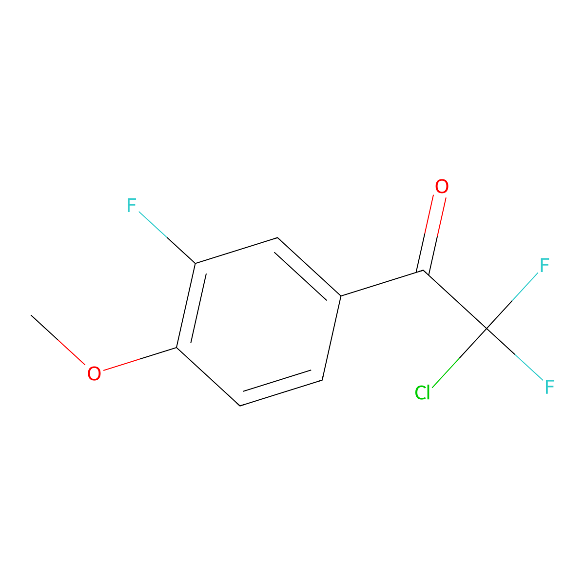 2-Chloro-2,2-difluoro-1-(3-fluoro-4-methoxyphenyl)ethanone molecular structure, CAS 1352216-10-4