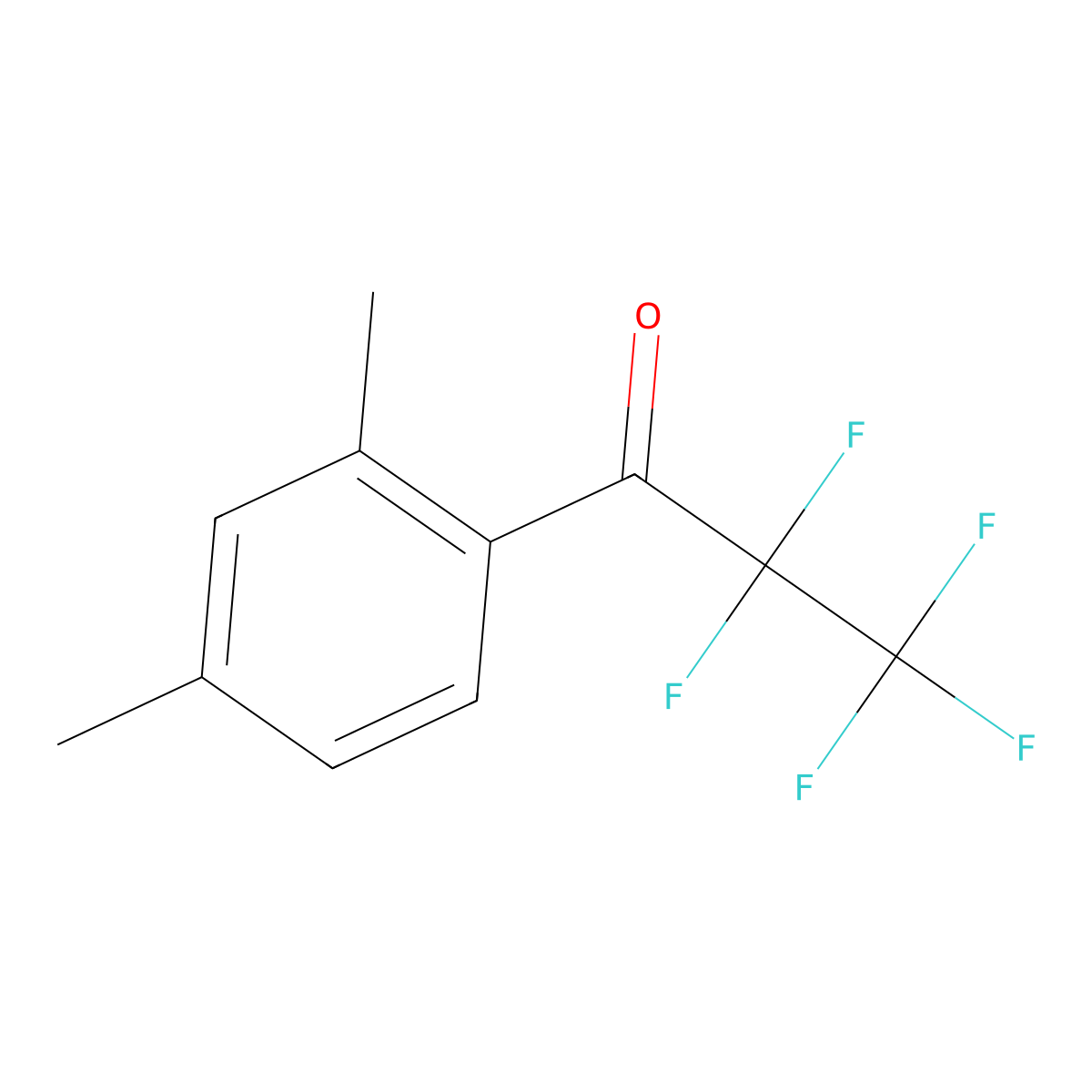 2',4'-Dimethyl-2,2,3,3,3-pentafluoropropiophenone molecular structure, CAS 1352216-14-8