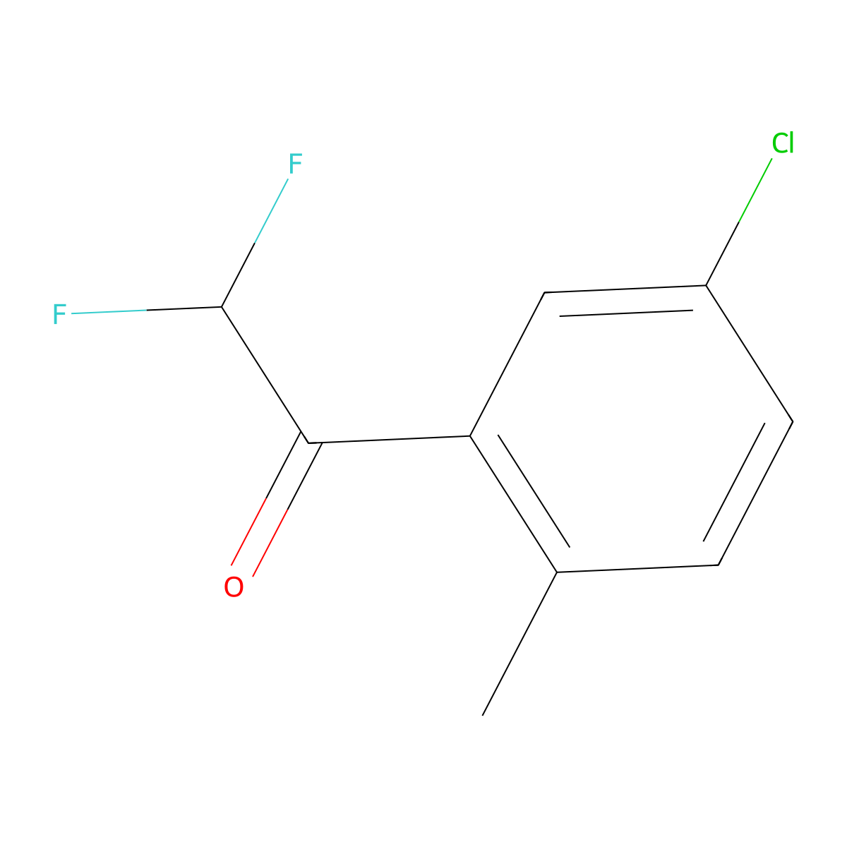 1-(5-Chloro-2-methylphenyl)-2,2-difluoroethanone molecular structure, CAS 1352216-28-4