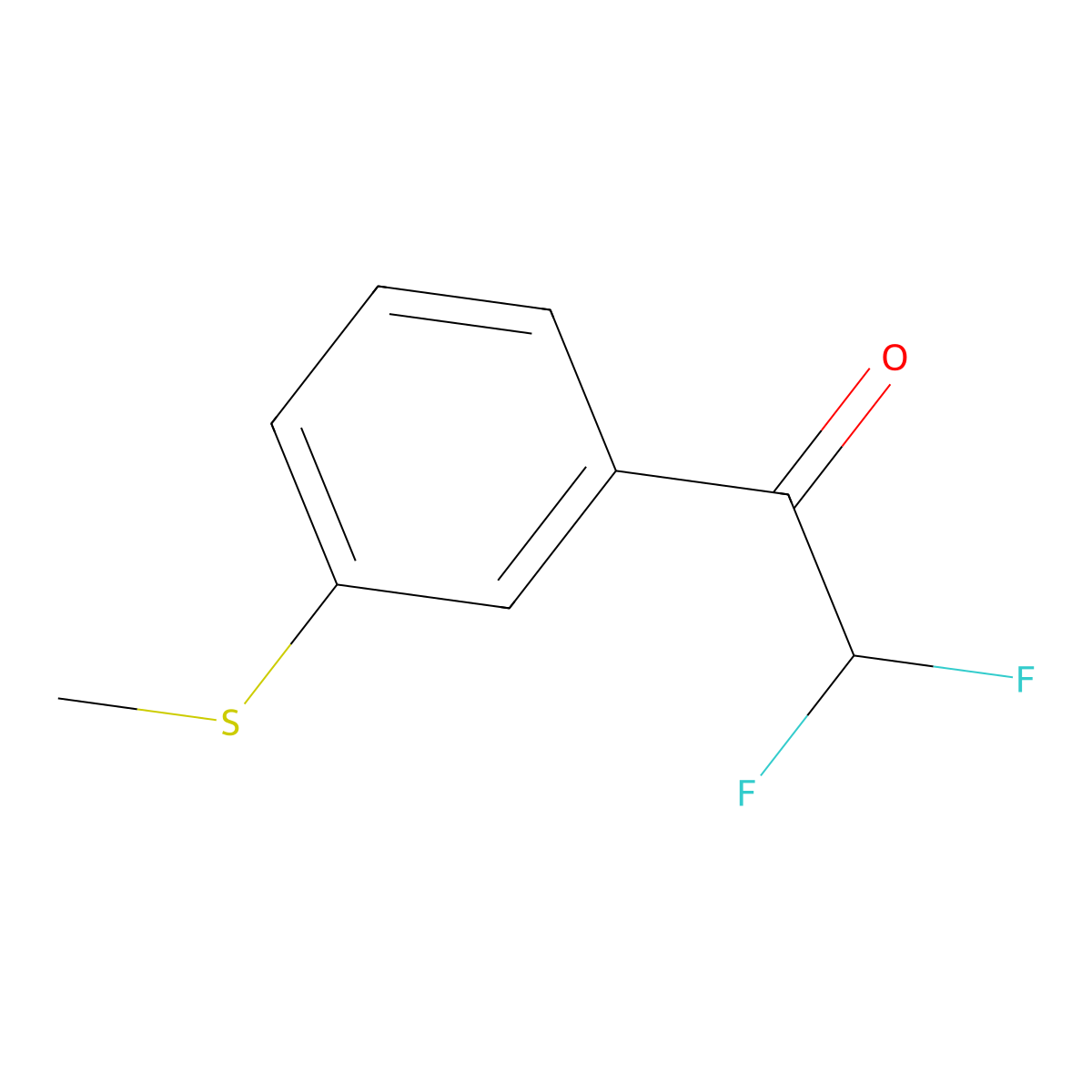 2,2-Difluoro-1-(3-(methylthio)phenyl)ethanone molecular structure, CAS 1352216-37-5