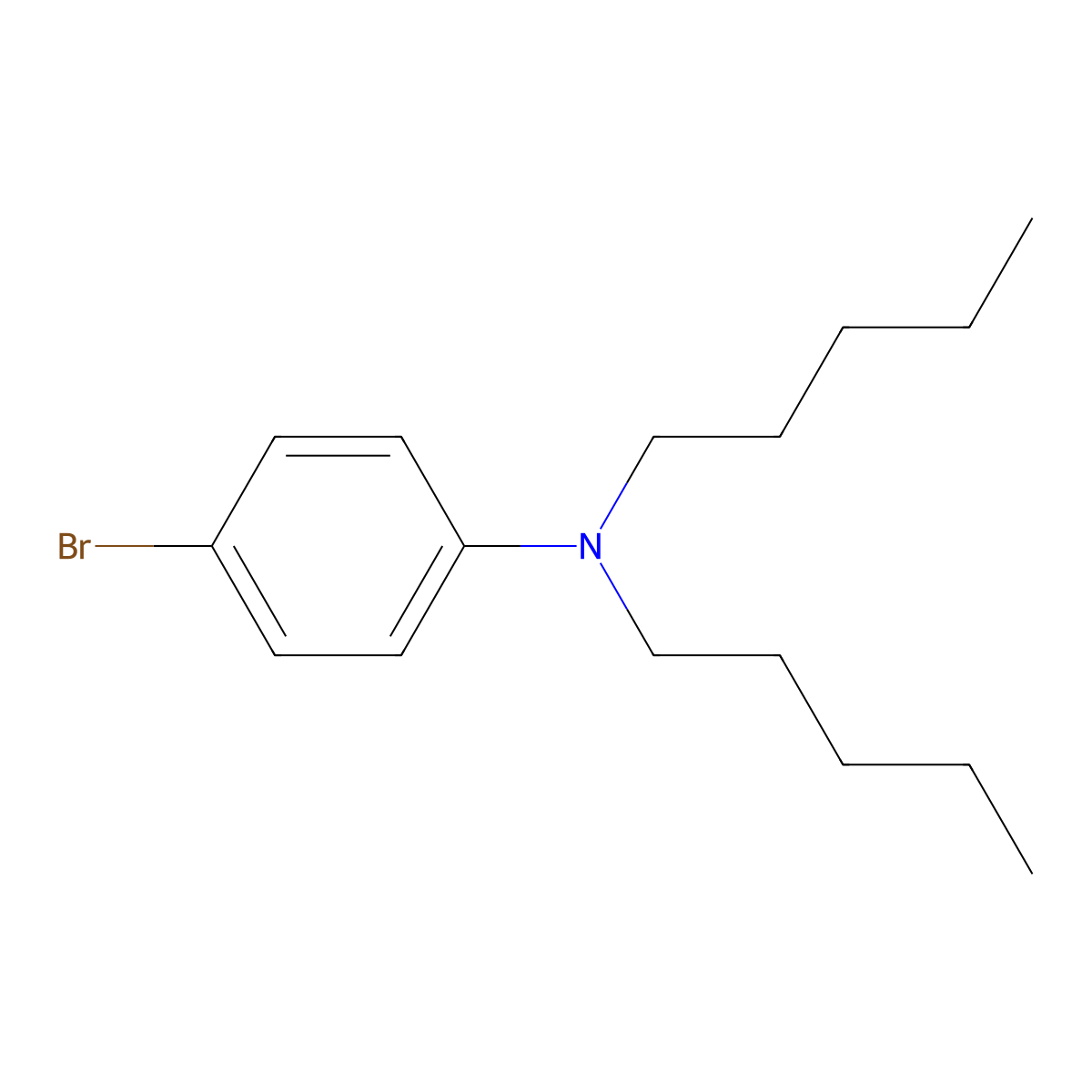 4-Bromo-N,N-dipentylaniline molecular structure, CAS 1352216-38-6