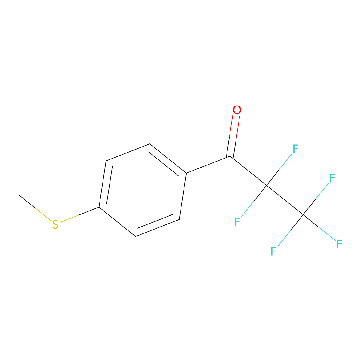 4'-Methylthio-2,2,3,3,3-pentafluoropropiophenone molecular structure, CAS 1352216-59-1