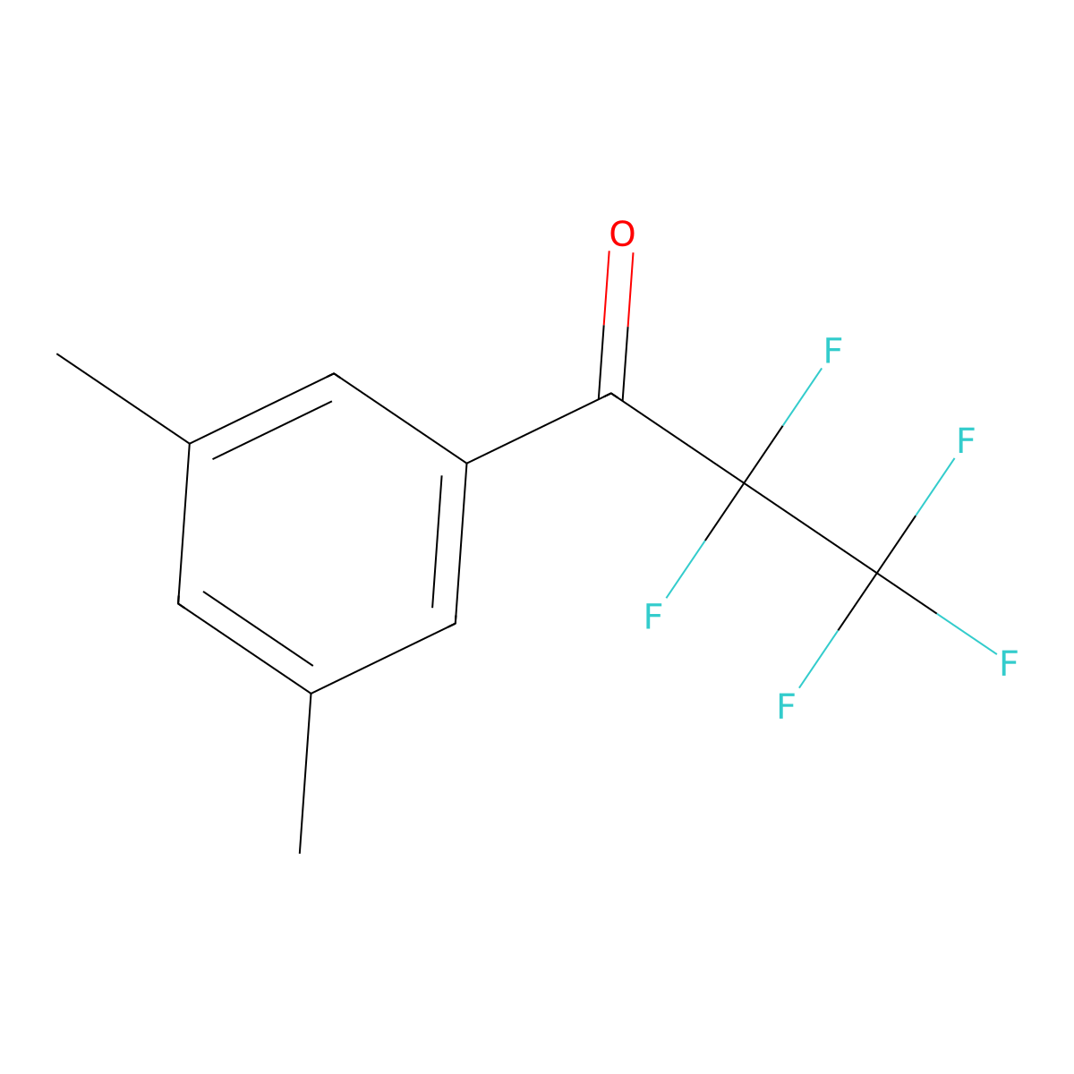3',5'-Dimethyl-2,2,3,3,3-pentafluoropropiophenone molecular structure, CAS 1352216-62-6