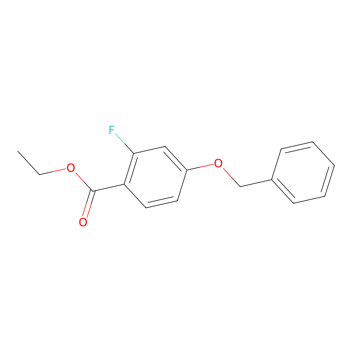 Ethyl 4-(benzyloxy)-2-fluorobenzoate molecular structure, CAS 1352216-94-4