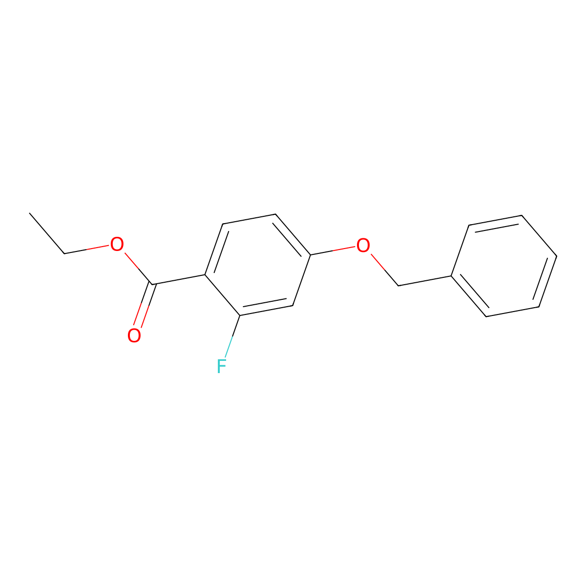 Ethyl 4-(benzyloxy)-2-fluorobenzoate molecular structure, CAS 1352216-94-4