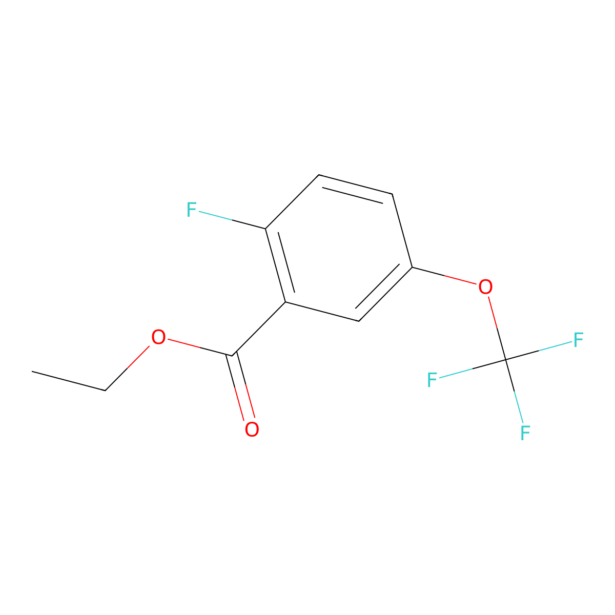 Ethyl 2-fluoro-5-(trifluoromethoxy)benzoate molecular structure, CAS 1352217-00-5