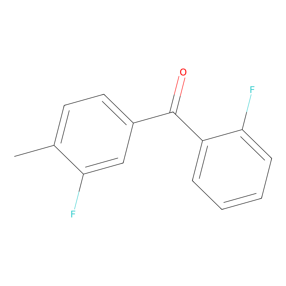 Methanone, (3-fluoro-4-methylphenyl)(2-fluorophenyl)- molecular structure, CAS 1352217-14-1