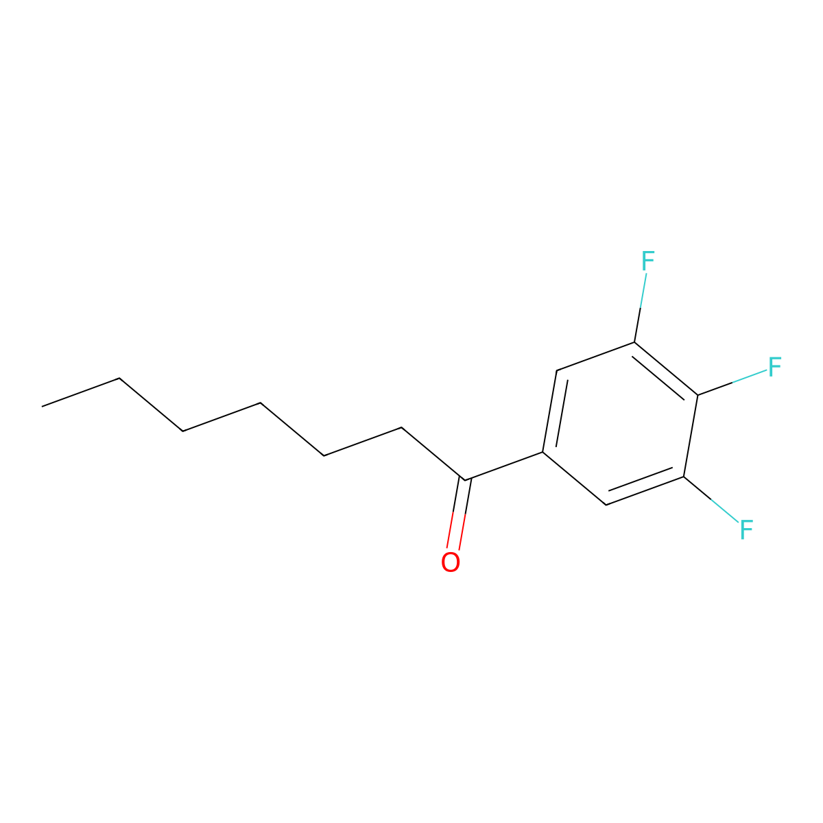 1-(3,4,5-Trifluorophenyl)heptan-1-one molecular structure, CAS 1352217-27-6