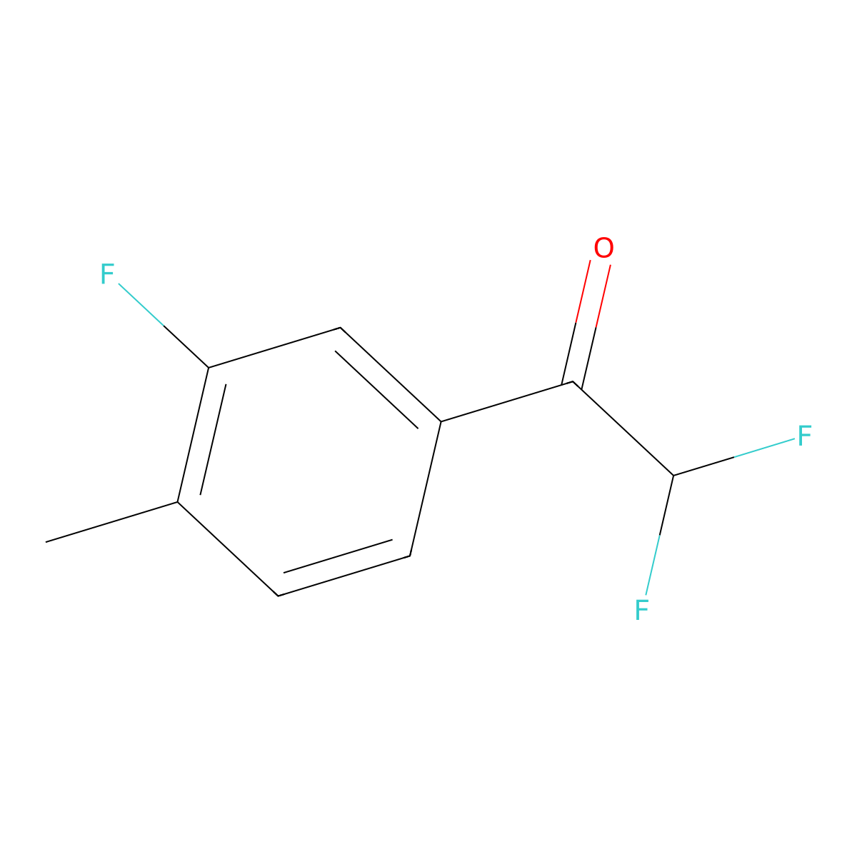 2,2-Difluoro-1-(3-fluoro-4-methylphenyl)ethanone molecular structure, CAS 1352217-39-0