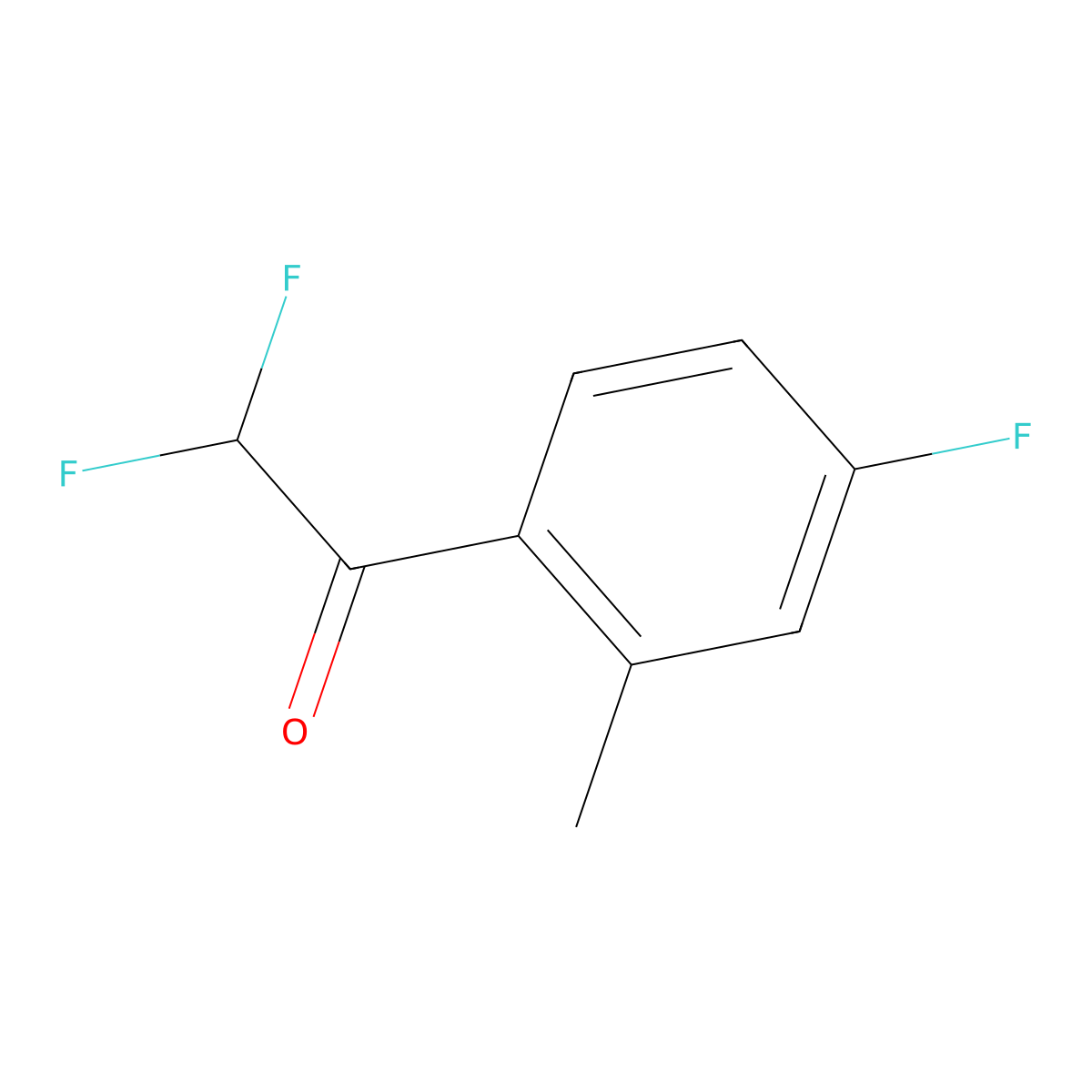 2,2-Difluoro-1-(4-fluoro-2-methylphenyl)ethanone molecular structure, CAS 1352217-67-4