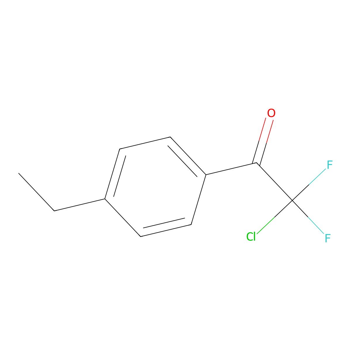 2-Chloro-1-(4-ethylphenyl)-2,2-difluoroethanone molecular structure, CAS 1352218-43-9