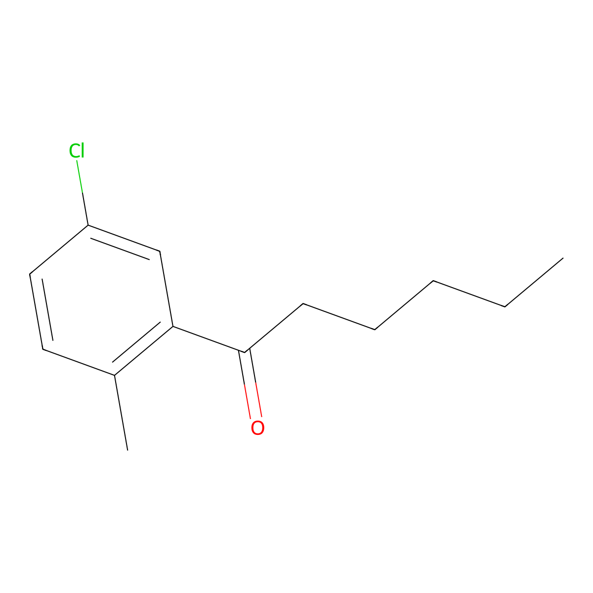 1-(5-Chloro-2-methylphenyl)hexan-1-one molecular structure, CAS 1352218-98-4