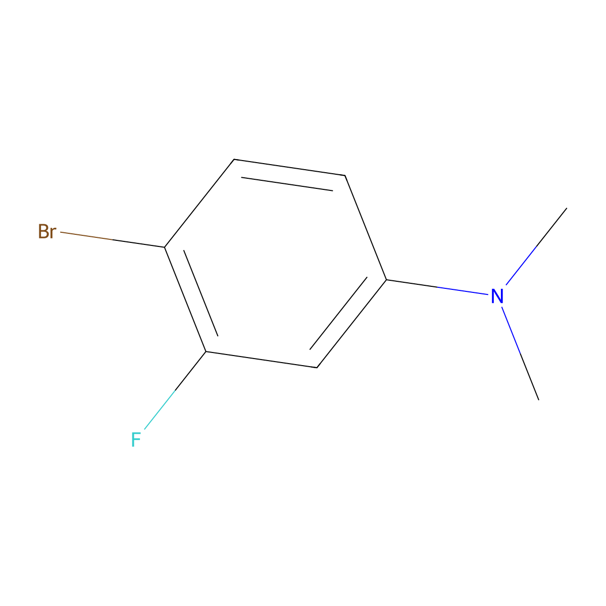 4-bromo-3-fluoro-N,N-dimethylaniline molecular structure, CAS 1352218-99-5