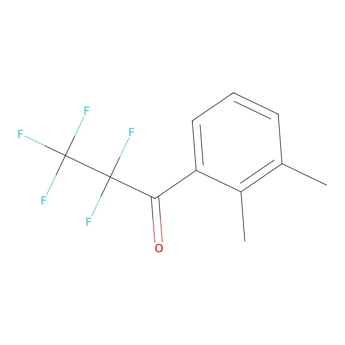 2',3'-Dimethyl-2,2,3,3,3-pentafluoropropiophenone molecular structure, CAS 1352219-33-0