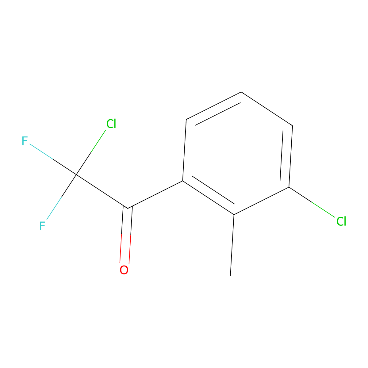2-Chloro-1-(3-chloro-2-methylphenyl)-2,2-difluoroethanone molecular structure, CAS 1352222-04-8