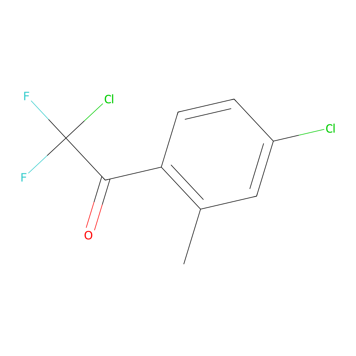 2-Chloro-1-(4-chloro-2-methylphenyl)-2,2-difluoroethanone molecular structure, CAS 1352222-59-3