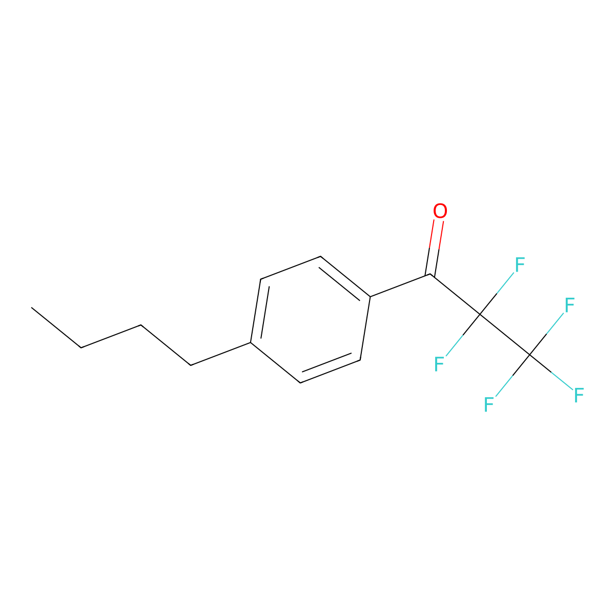 4'-n-Butyl-2,2,3,3,3-pentafluoropropiophenone molecular structure, CAS 1352222-69-5