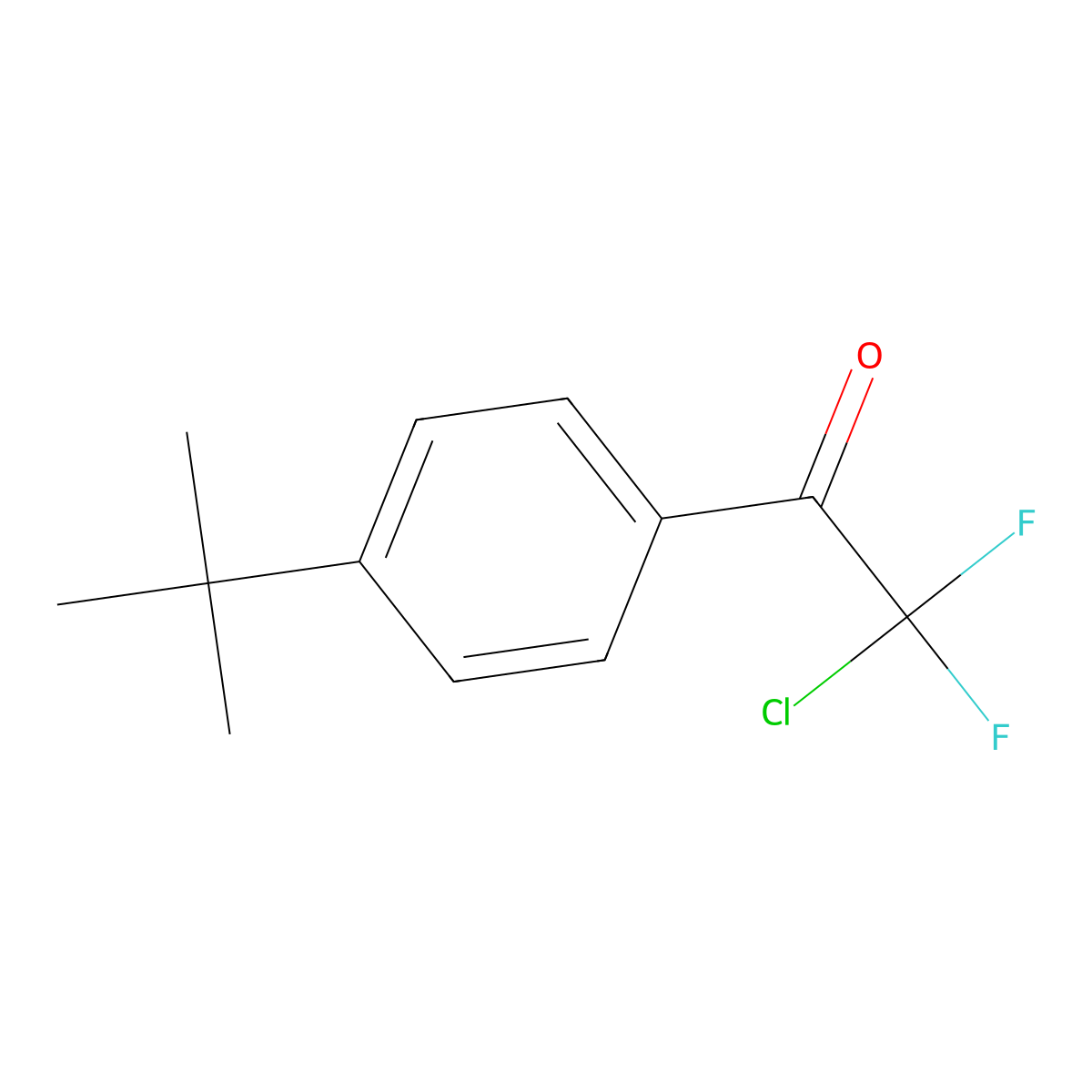 1-(4-tert-Butylphenyl)-2-chloro-2,2-difluoroethanone molecular structure, CAS 1352222-75-3