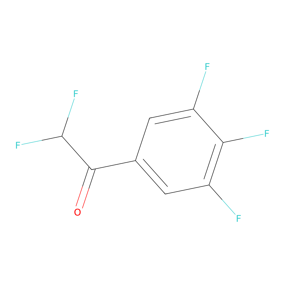 2,2-Difluoro-1-(3,4,5-trifluorophenyl)ethanone molecular structure, CAS 1352223-07-4