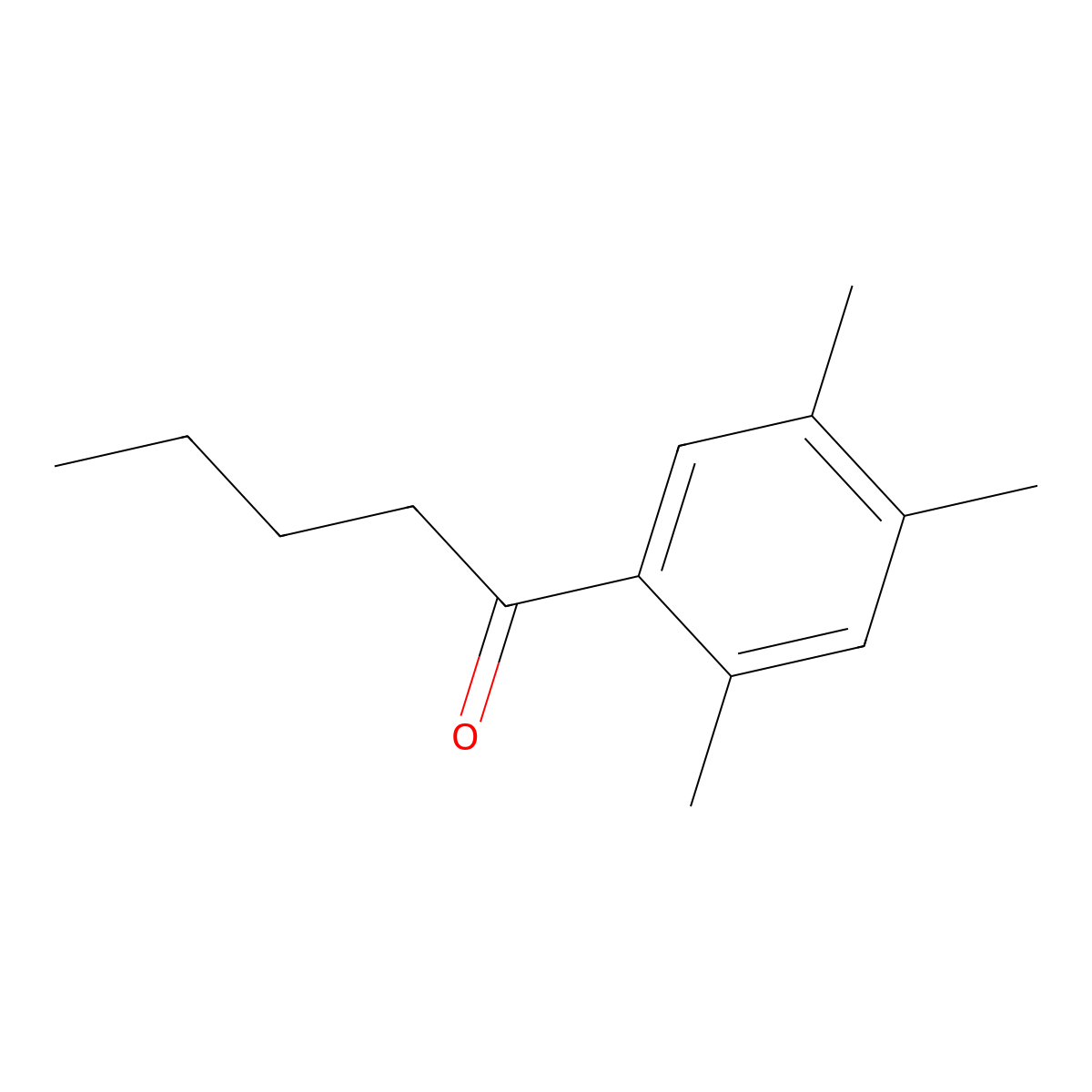 1-(2,4,5-Trimethylphenyl)pentan-1-one molecular structure, CAS 1352223-54-1