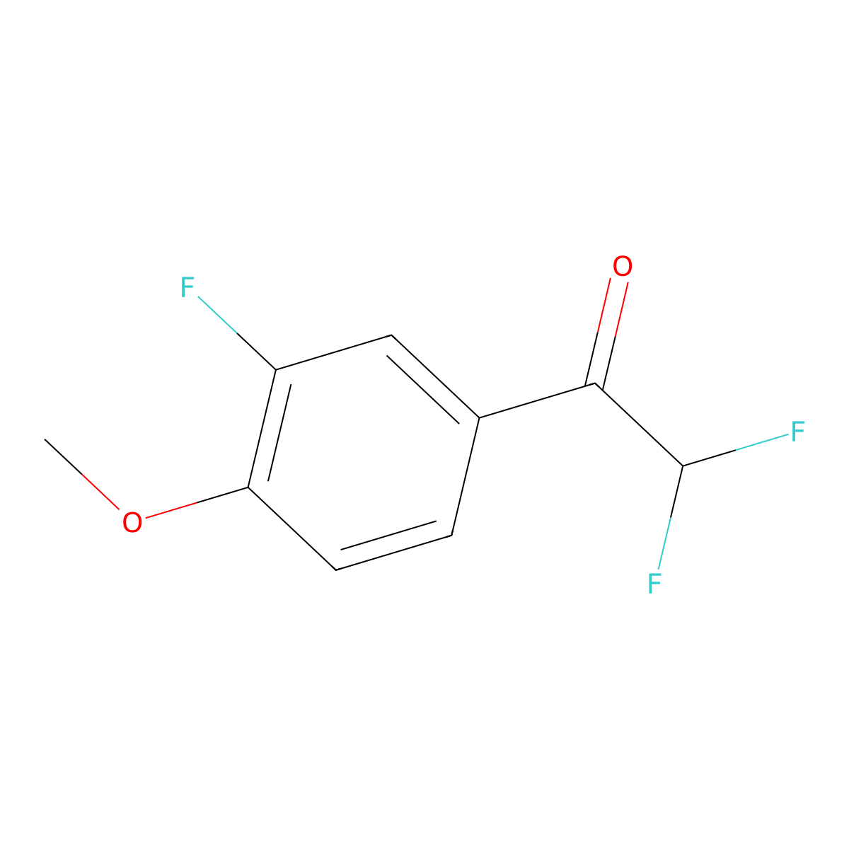 2,2-Difluoro-1-(3-fluoro-4-methoxyphenyl)ethanone molecular structure, CAS 1352223-58-5