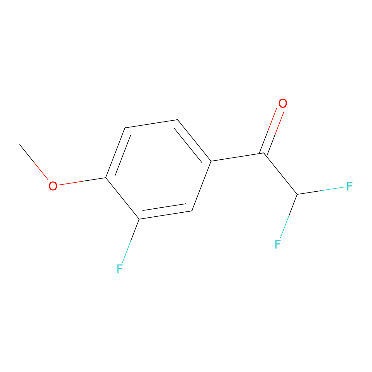 2,2-Difluoro-1-(3-fluoro-4-methoxyphenyl)ethanone molecular structure, CAS 1352223-58-5