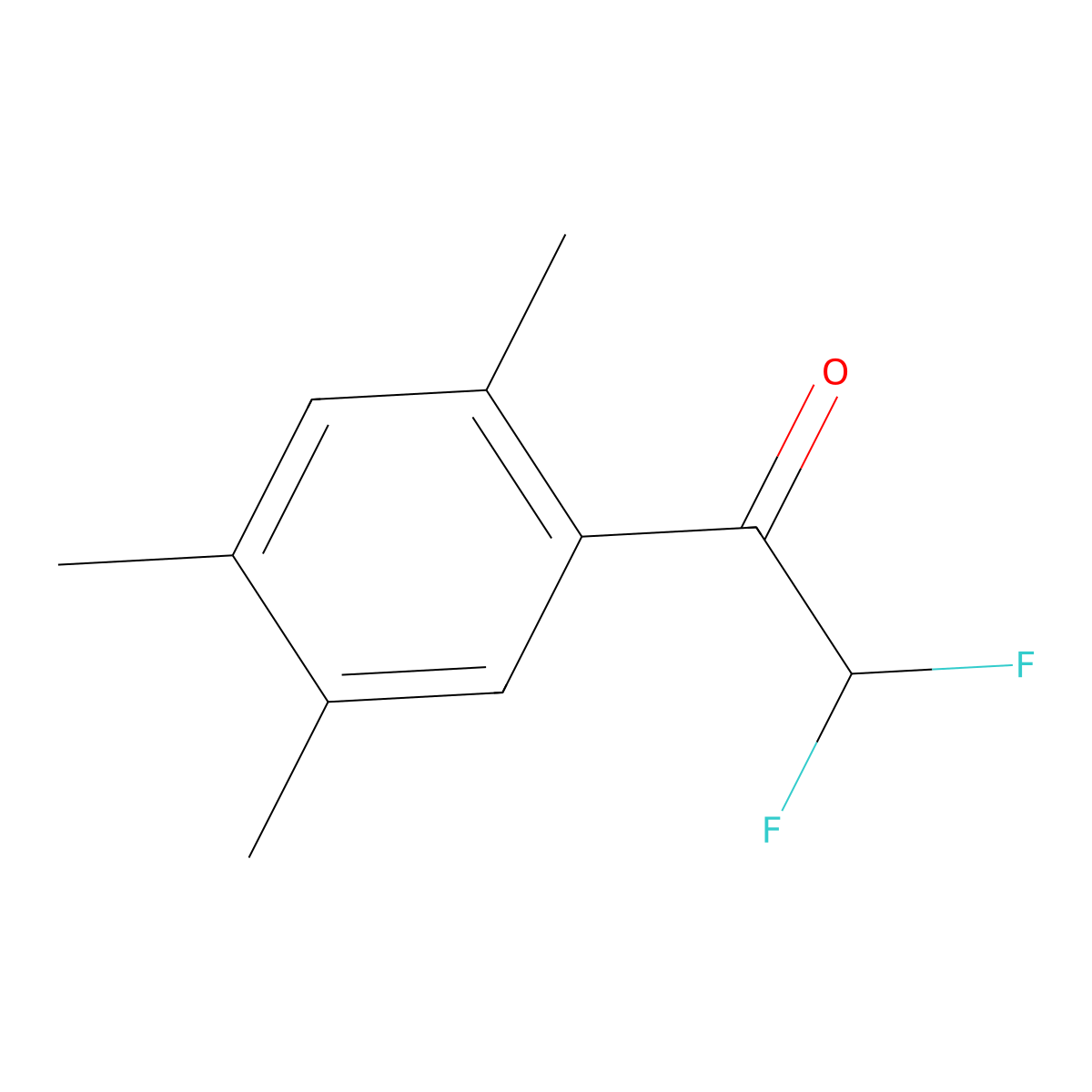 2,2-Difluoro-1-(2,4,5-trimethylphenyl)ethanone molecular structure, CAS 1352223-64-3