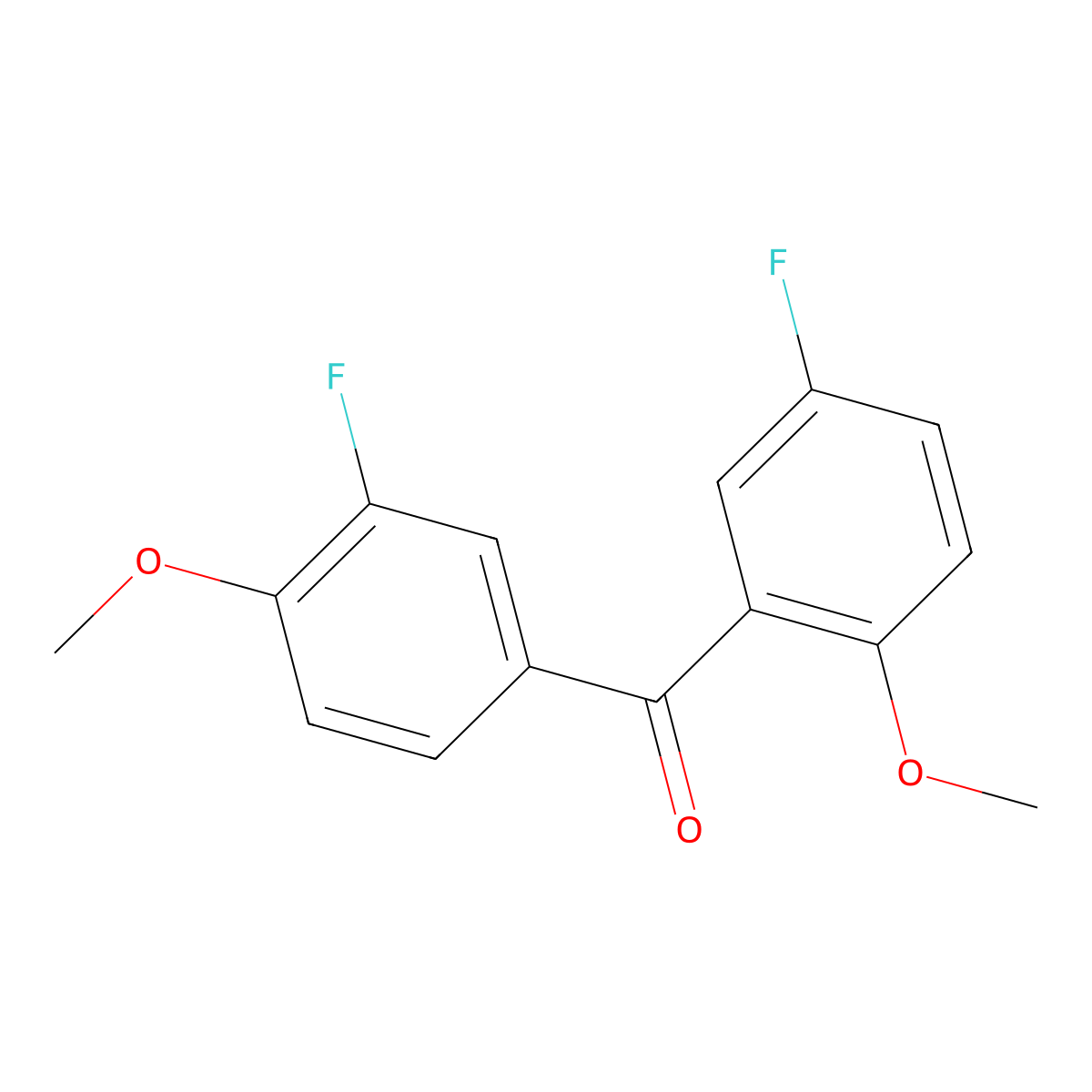 (3-Fluoro-4-methoxyphenyl)(5-fluoro-2-methoxyphenyl)methanone molecular structure, CAS 1352223-65-4