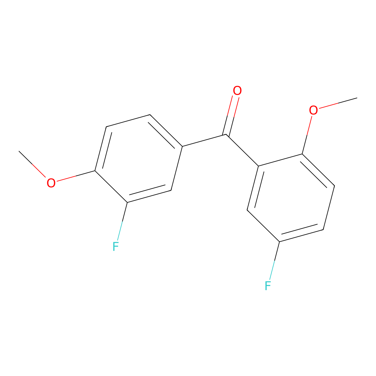 (3-Fluoro-4-methoxyphenyl)(5-fluoro-2-methoxyphenyl)methanone molecular structure, CAS 1352223-65-4