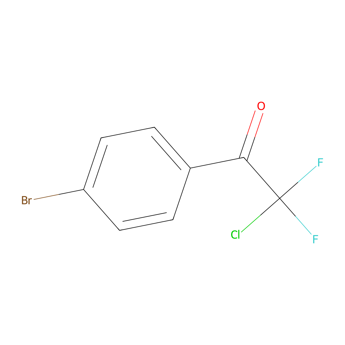 1-(4-Bromophenyl)-2-chloro-2,2-difluoroethan-1-one molecular structure, CAS 1352223-69-8